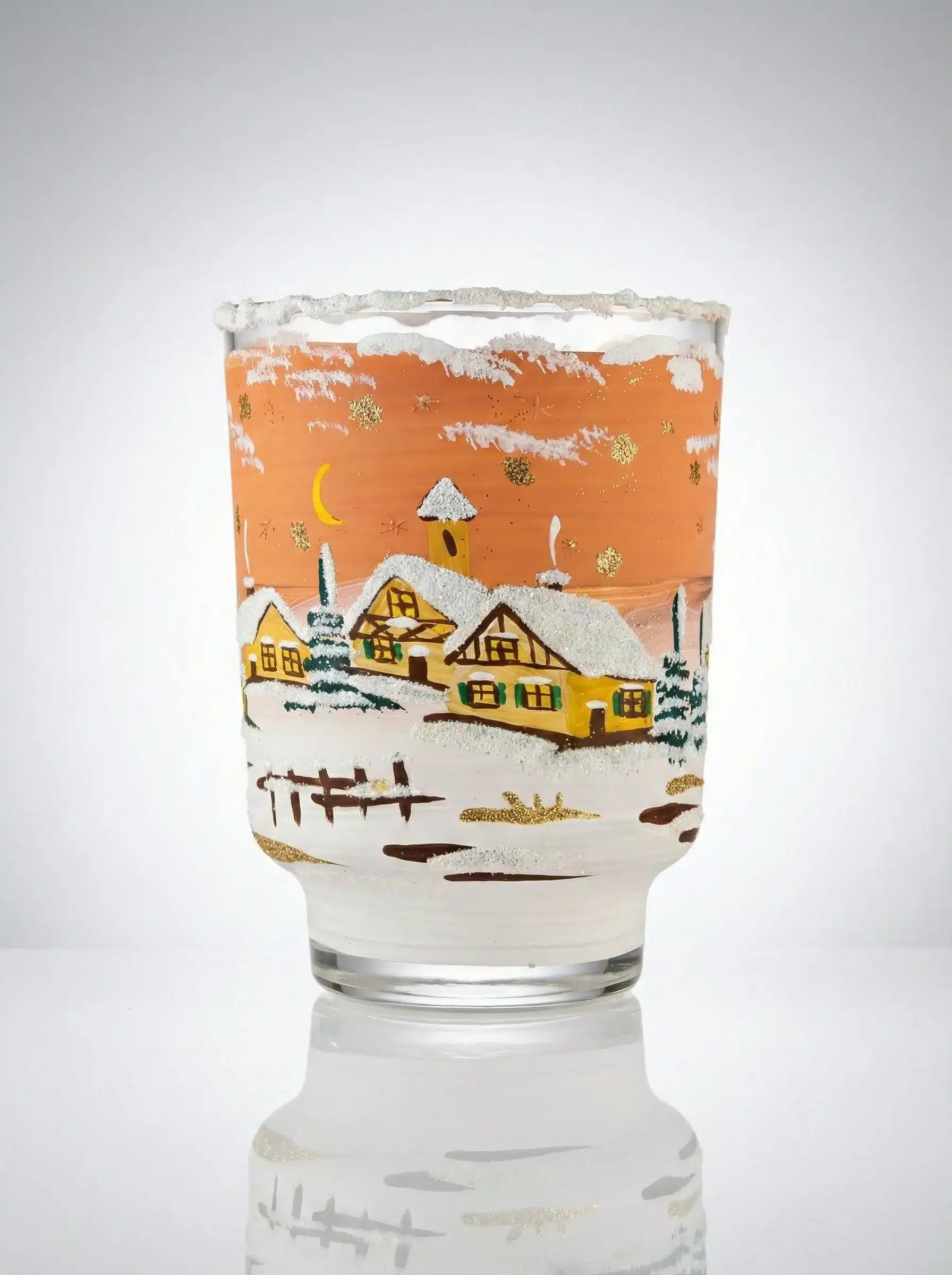 Windlichtbecher terracotta groß