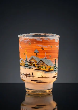 Windlichtbecher terracotta groß