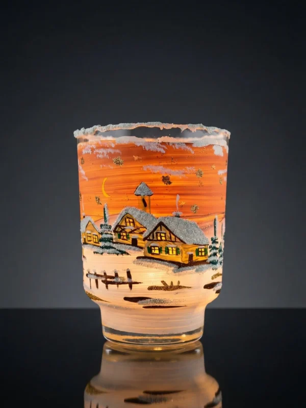 Windlichtbecher terracotta groß