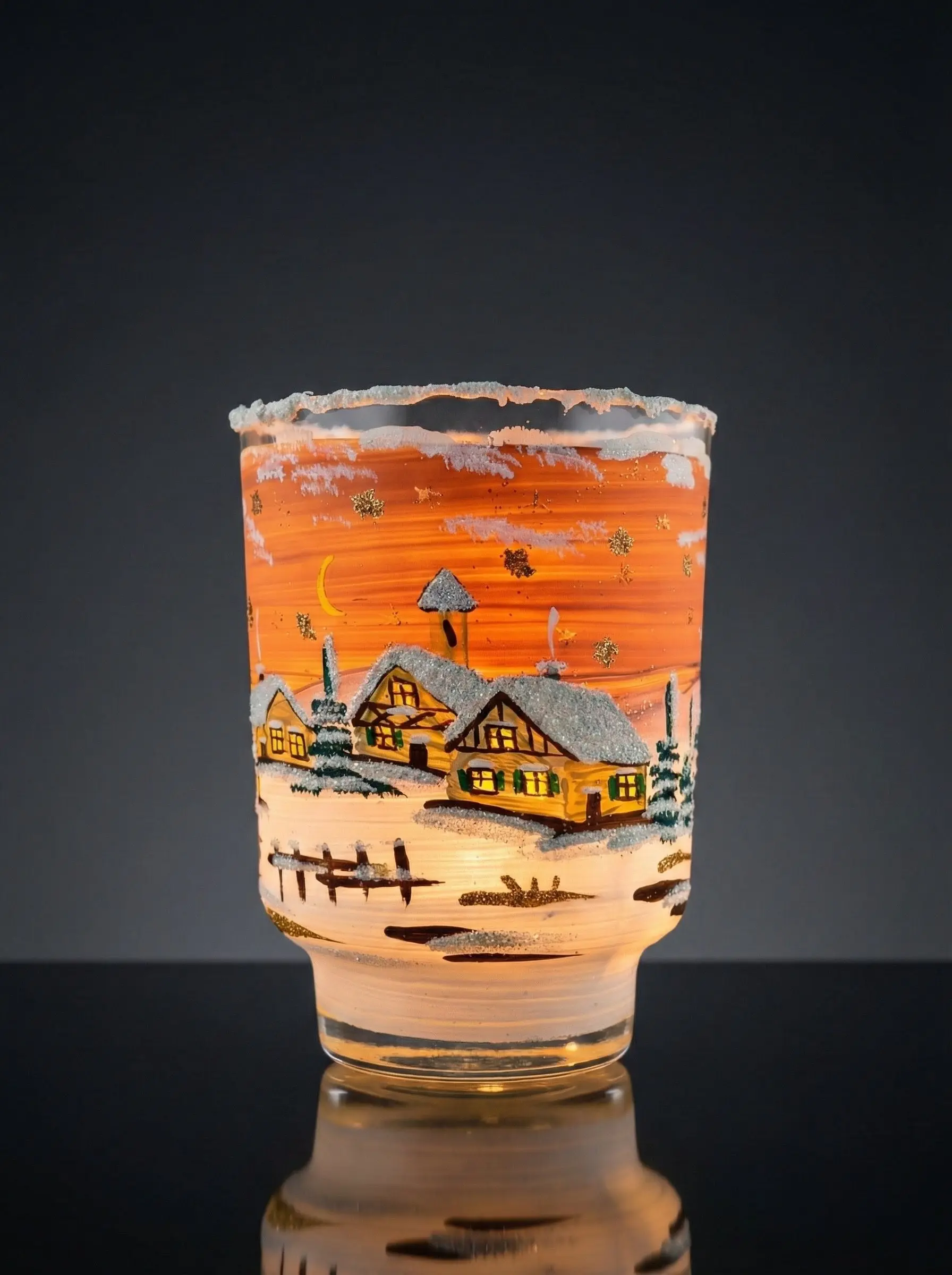 Windlichtbecher terracotta groß