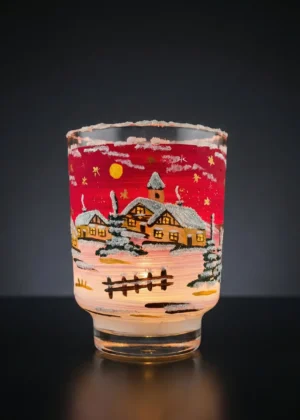 Windlichtbecher rot groß