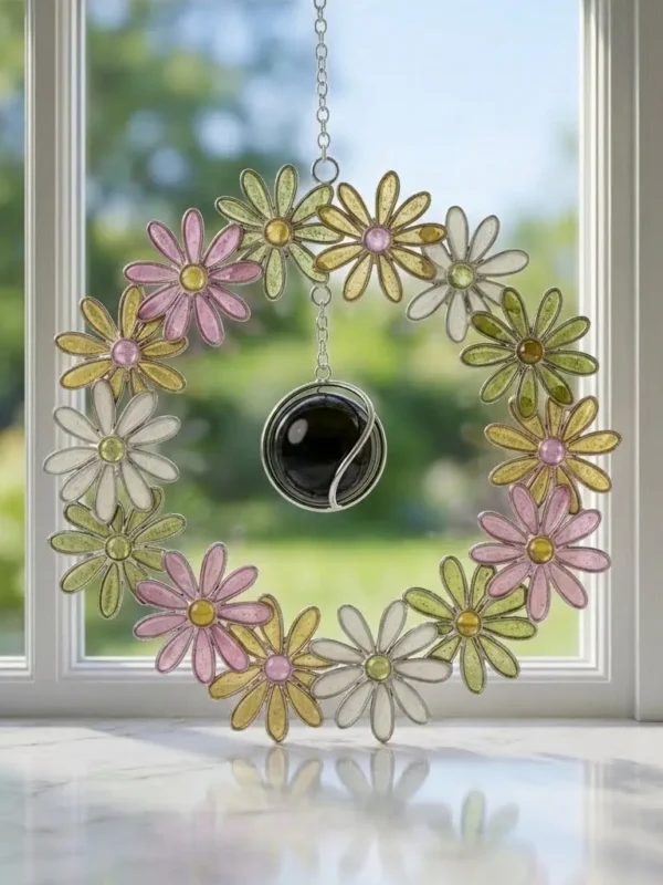 Fensterbild Blumenring