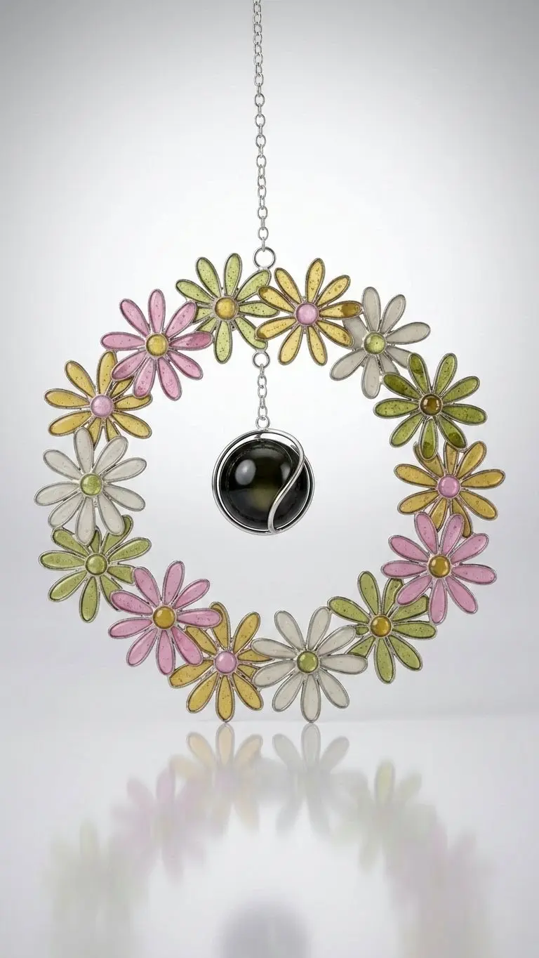 Fensterbild Blumenring