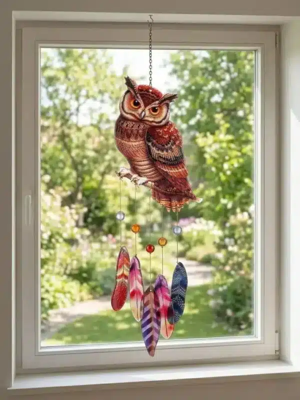 Fensterbild Eule Glas – Ansicht 2