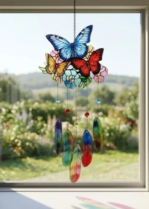 Fensterbild Schmetterling Glas