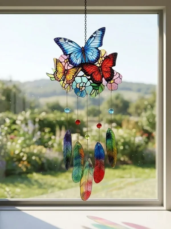 Fensterbild Schmetterling Glas