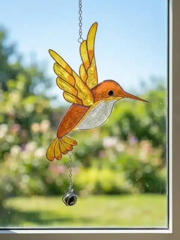 Fensterbild Eisvogel braun