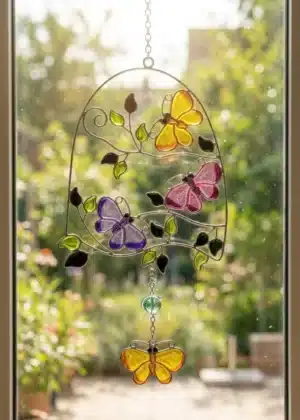 Fensterbild Schmetterling Harmonie