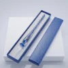Glasschreiber blau weiß gold im Etui